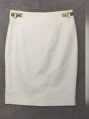 Calvin Klein Cream Pencil Skirt